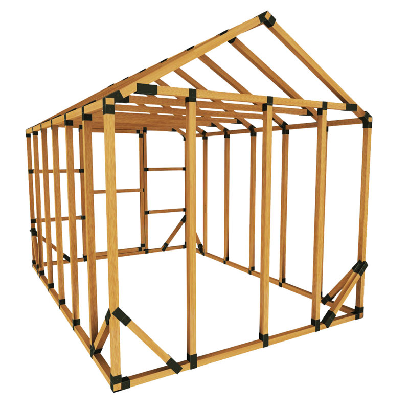 8' W x 12' D DIY Storage Shed Kit
