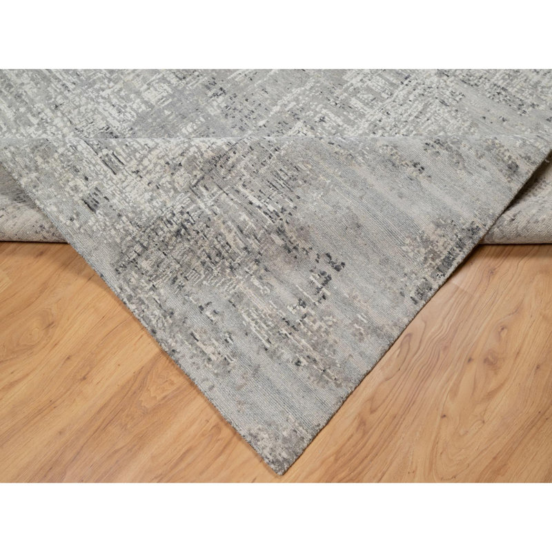 Tapis carré moderne en laine naturelle nouée à la main 8 pi 1 po x 8 pi 1 po 735146636F354568B617331B262211A3