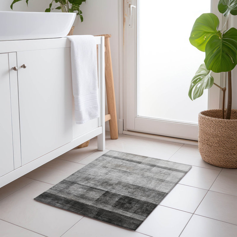 Wanette Striped Indoor / Outdoor Rug, Rectangle 1'8" x 2'6"