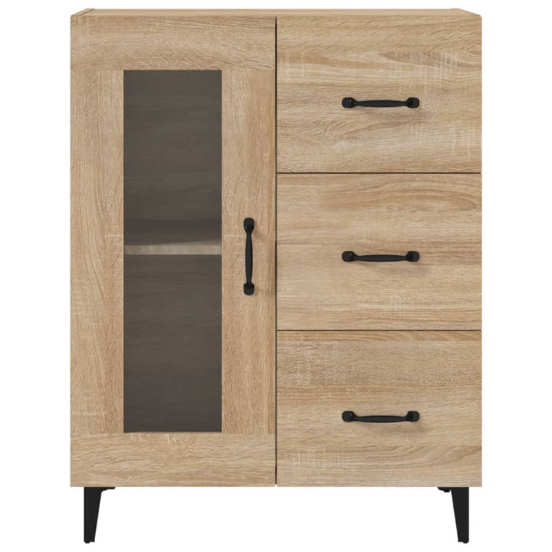 Aaroh 69.5Cm Wide 3 Drawer, Sonoma Oak