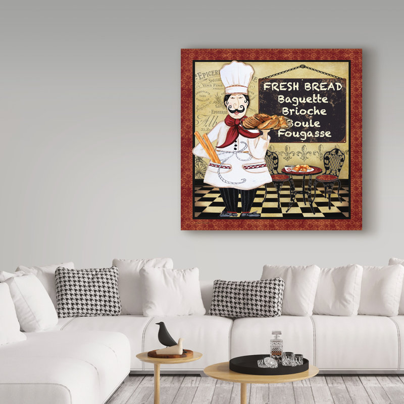 Modern Framed Bistro Chef Canvas Art in 24" x 24"