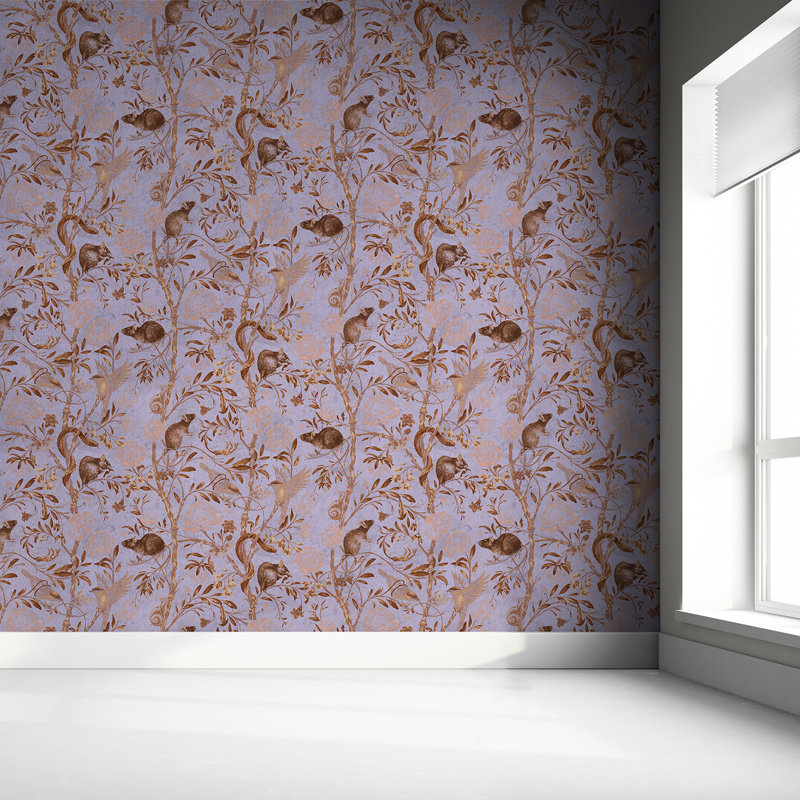 Centerton 10m x 52cm Matte Paste the Wall Wallpaper Roll, Purple