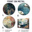 Jouant des phoques dans un paysage de corail II - phoque, décoration murale en métal, reproduction d'art moderne en métal-910888885