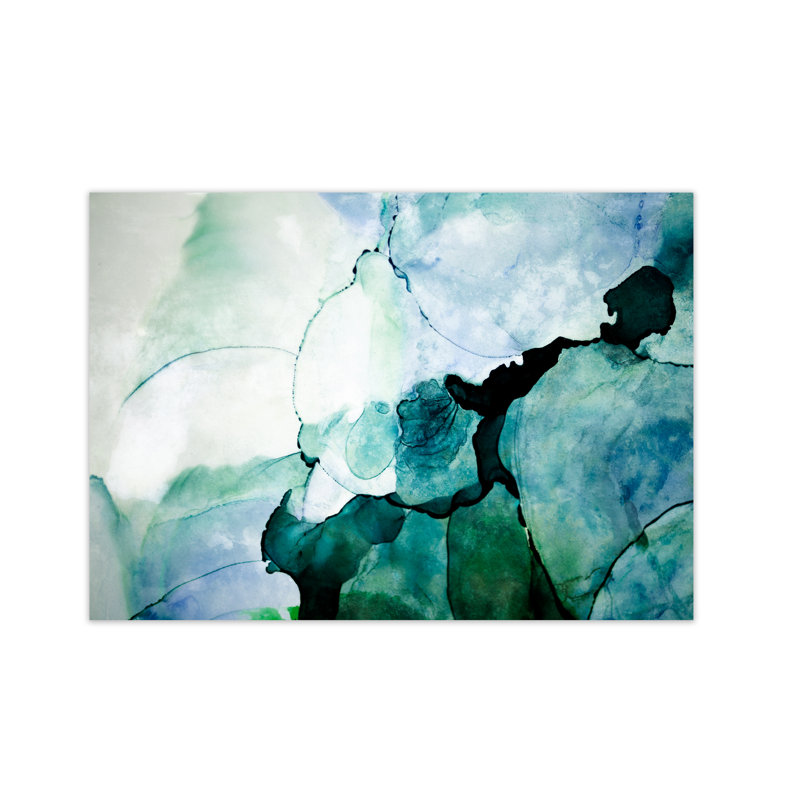 Green Blue Watercolour Art Original - Painting, No Frame, 59cm H x 84cm W x 1cm D