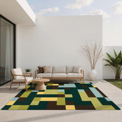 Tapis carré intérieur et extérieur Sediments