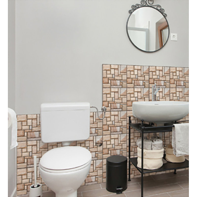 30.5cm W x 30.5cm L PVC Peel and Stick Field Tile