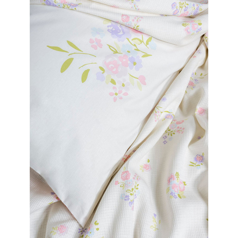 100% Cotton Single Pique Set, Pink, Includes 63 x 91 Pique, 71 x 95 Flat Sheet & 20 x 28 Pillowcase | Machine Washable, 145 Thread Count, Reactive Pigment Printing, Envelope Closure, Soft & Durable
