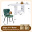5 - Piece Modern Glam Dining Set With 63" Rectangular Faux Marble Table And 4 Channel-Tufted Faux Leather Chairs-130671556-130671558