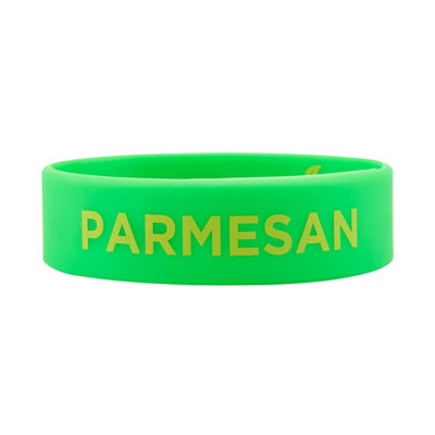  Silicone Squeeze Bottle Band 1 Count 2.75 Inch Dishwasher Safe Condiment Identification Band, Parmesan Green Non-Slip Label Band for Condiment Labeling at Restaurants, Food Trucks