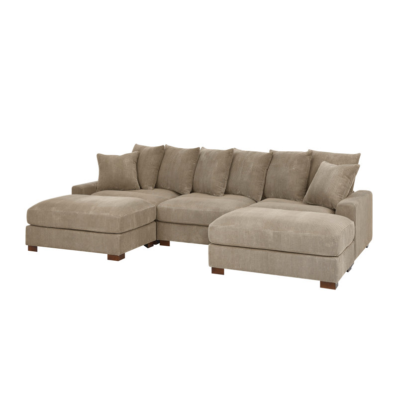 Wynisha 122'' Corduroy Sofa, Camel