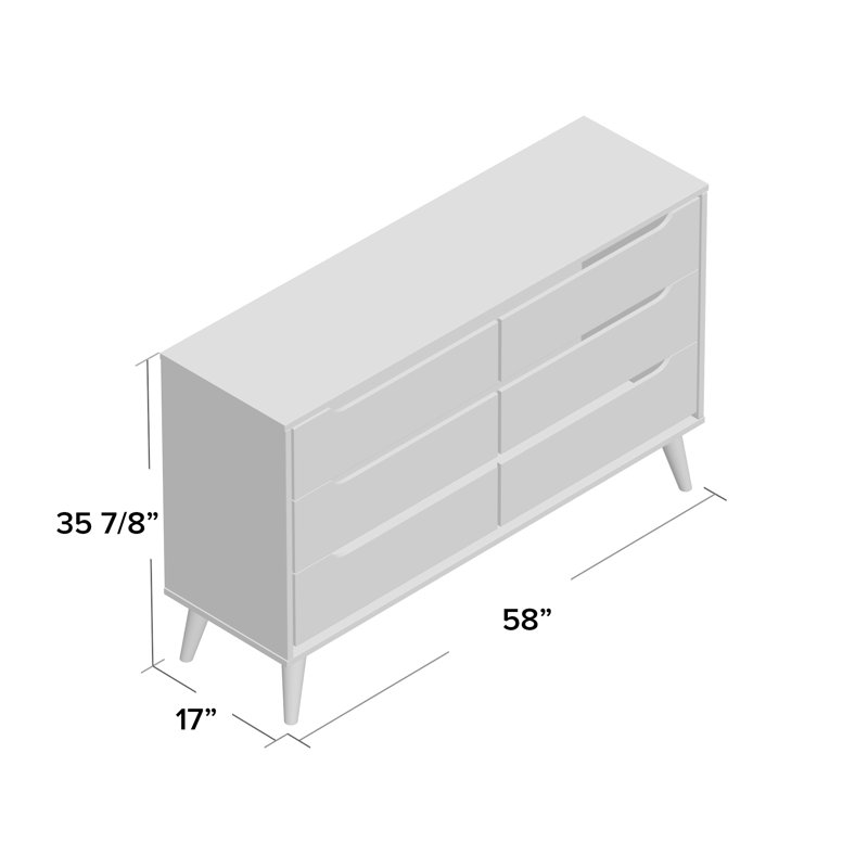 Commode l 6 po Haubrich, Gris