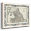 Border Map of England & Wales, reproduction d'art sur toile-1329812462-1329812438