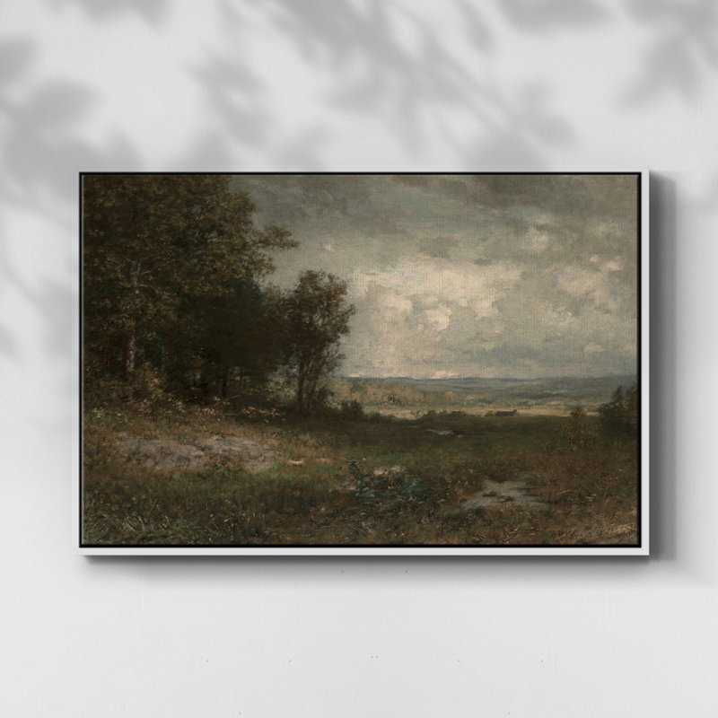 "Vintage Landscape - CDxxxix" sur toile, Blanc, H 17 po x l 25 po