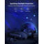 Projecteur Smart Star Aurora avec matière et aide Google - effets 3D fluides, 52 modes scène, 18 options de bruit blanc, veilleuse sans fil à DEL pour chambre à coucher, chambre de bébé, méditation