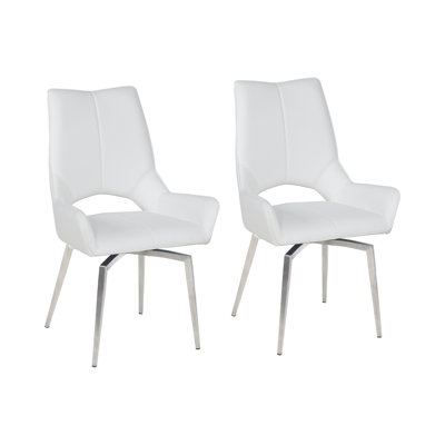 Chosposi Upholstered Swivel Dining Chair