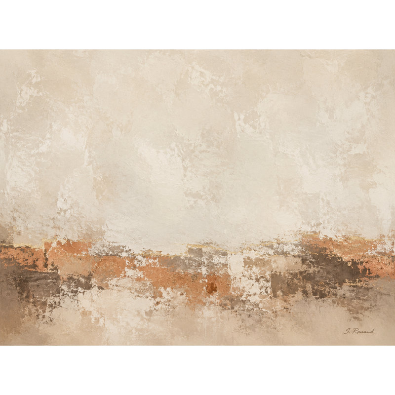 horizon enveloppé de rouille abstrait, L 36 po x H 24 po x P 1,5 po
