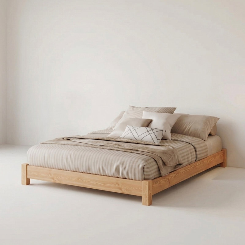 Hardnett Bed, Light Wood, Kingsize (5')