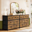 Commode à 8 tiroirs avec plateau en bois et tiroir en tissu Ojaswi-1784765748