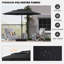Parasol de terrasse pour grand marché à 3 niveaux avec parasol ventilé 10 pi 10 pi 10 po