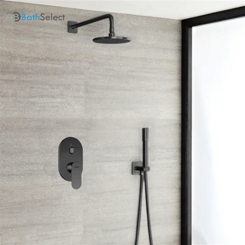 Bravat Dark Oil Rubbed Bronze Concealed Shower Set with Thermostatic Mixer Valve – Modern & Functional Design