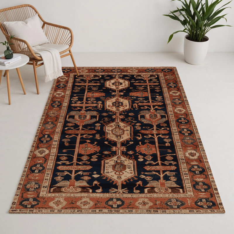 Tapis turc intérieur et extérieur brun, Rectangle 5 pi x 7 pi