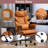 Faux Leather Executive Office Chair, Big And Tall Office Chair With Tilt and Swivel, Reclining Computer Desk Chair for Women, Men-2112916362