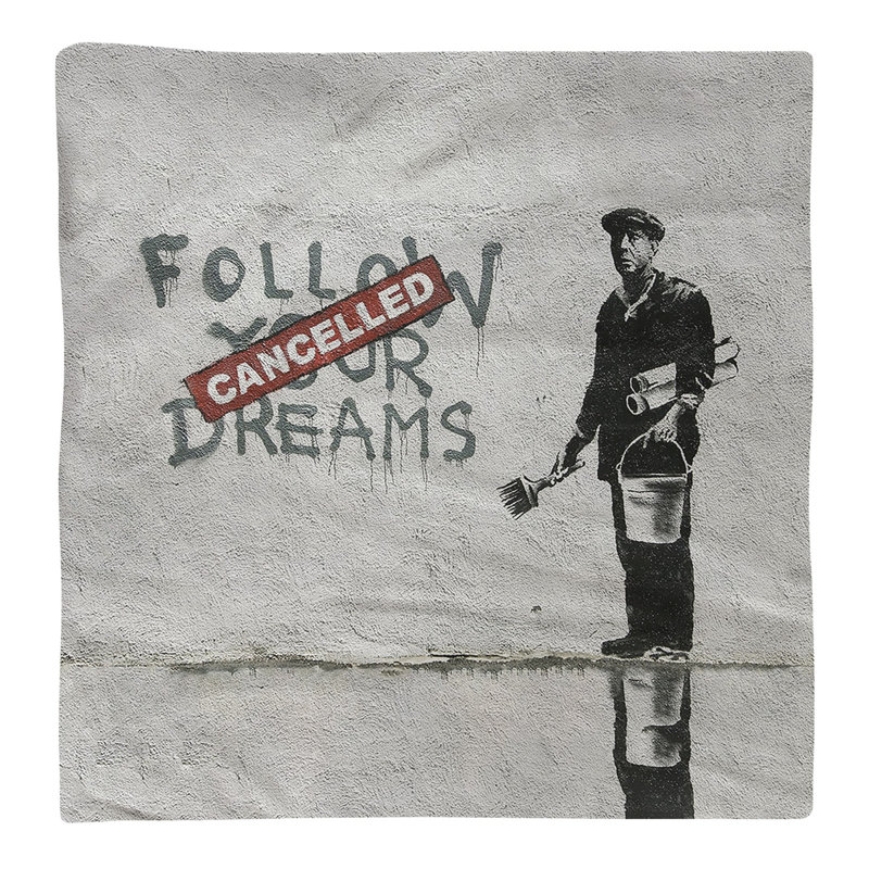 Serviette de table annulée « Follow Your Dreams », 22 po x 22 po, Croisé en coton