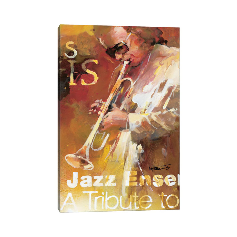Jazzman III by Willem Haenraets - Wrapped Canvas Print, 101.6 cm H x 66.04 cm W x 3.175 cm D