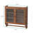Vintage Double Glass Door Wall Cabinet With 3-Tier Storage And Towel Rack For Bathroom Kitchen Dining Room-1548505942
