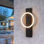 22" Modern Circular Integrated LED Outdoor Wall Sconce