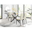 Lenworth Glass Rectangular Dining Table Set with 4 Quilted Velvet Dining Chairs-88111027-88111024