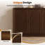 Buffet avec rangement, armoire de rangement arquée cannelée avec tablettes réglables, bar à café modulaire en bois, console moderne pour le salon, la cuisine, la salle à manger, l'entrée, brun-1511643656