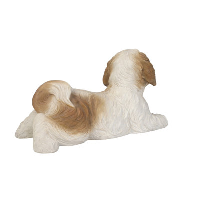 Statue d'un shih tzu allongé