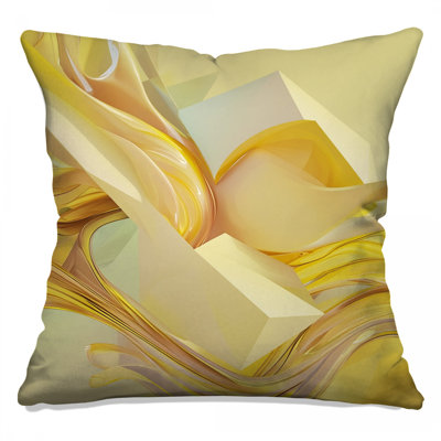 Coussins décoratifs jaunes tourbillonnants
