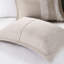 Très grand lit de luxe - 7 pièces en chenille taupe