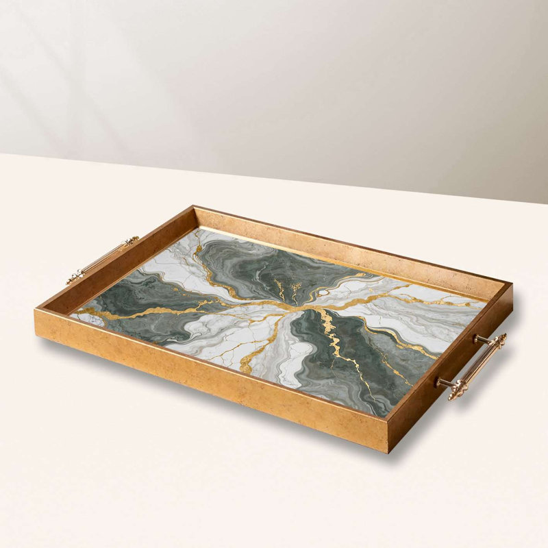 Elegant Glass Serving Tray, 19.7 x 11.4 x 1.4 inches | 100% High-Quality Glass | Perfect for Entertaining & Serving | Stylish and Functional Design for Home & Parties | Durable and Easy to Clean