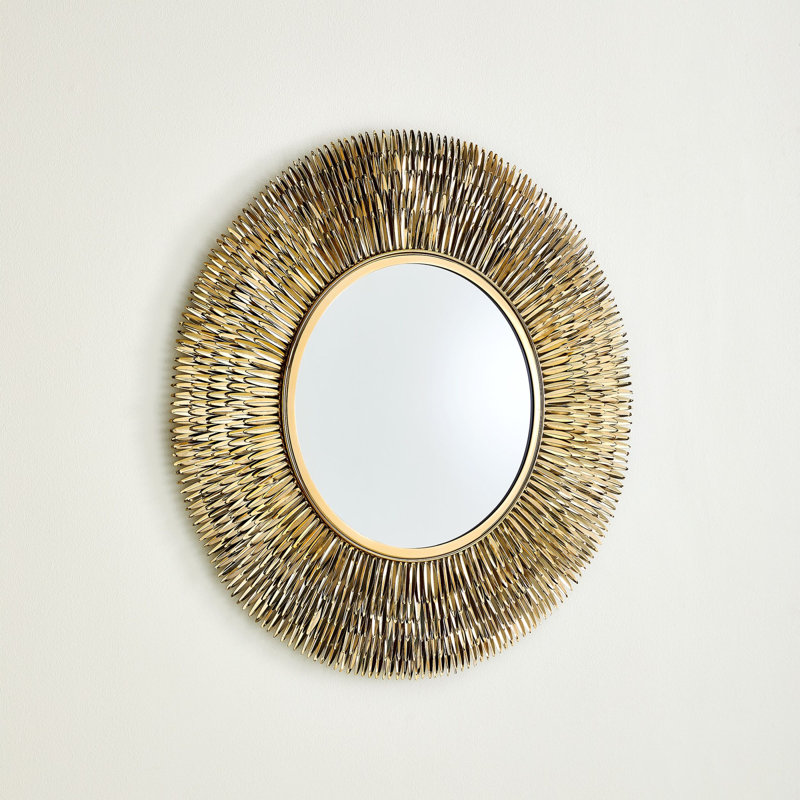 Quill Burst Circle Steel Mirror