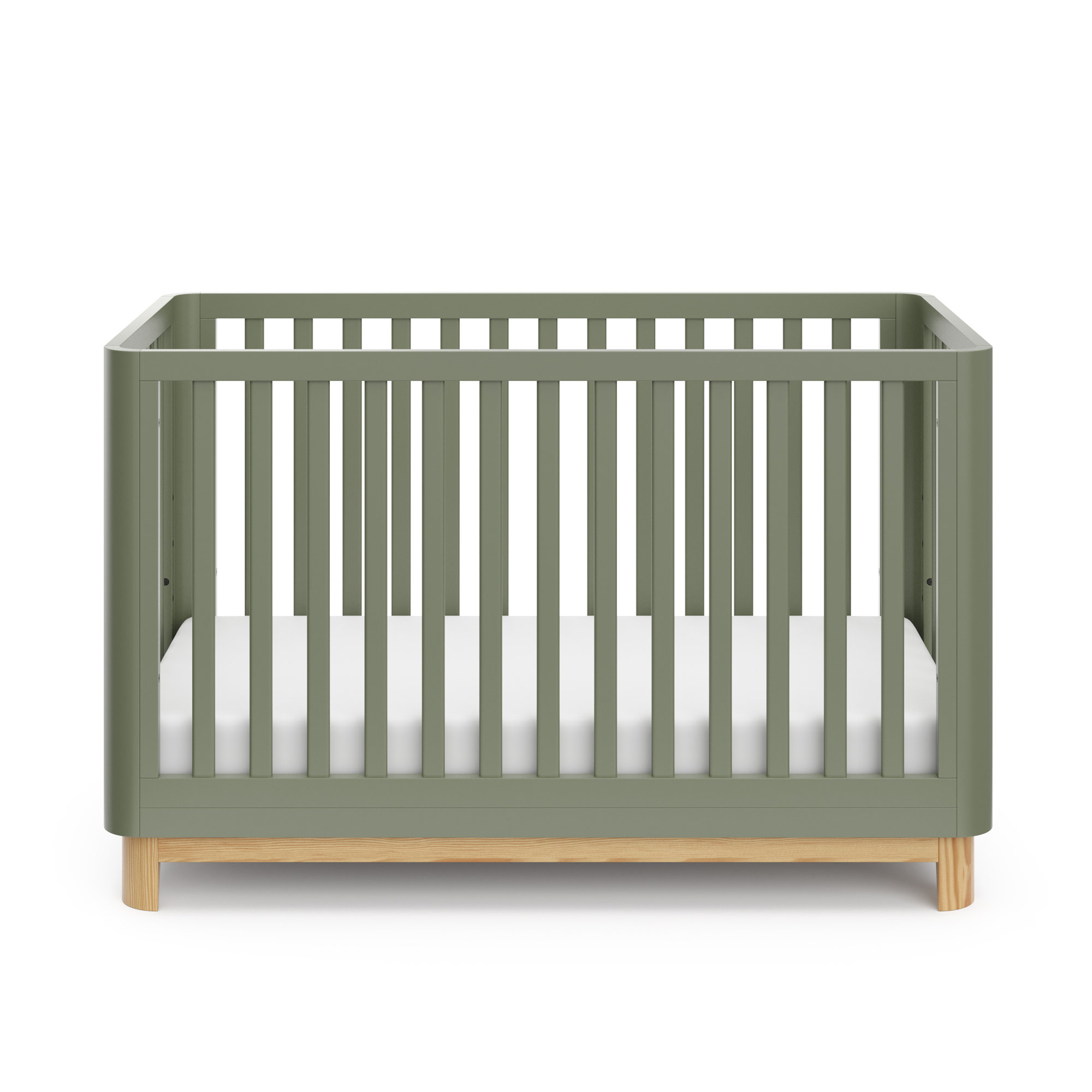 Santos 3-In-1 Convertible Standard 2 Piece Nursery Furniture Set, Olive