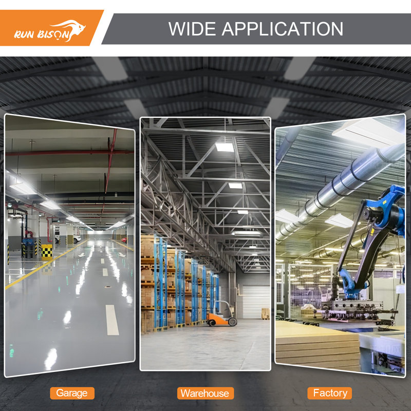 RUN BISON 2 ft. 800W Equivalent Integrated LED Dimmable Linear High Bay Light,120-277V 28,350 Lumens 5000K Daylight