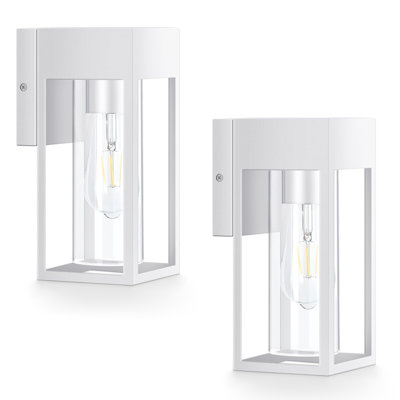 2 Pack Outdoor Wall Lights Waterproof Exterior Lighting Porch Lights with E26 Socket Suitable for House Porch Entrance Patio Garage Front Exterior W