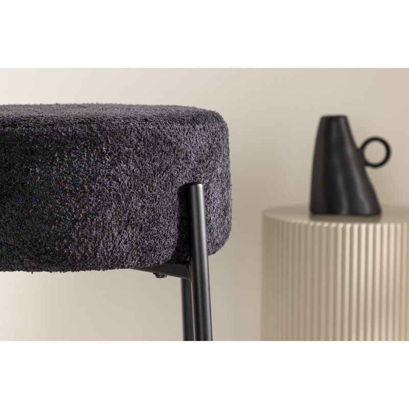 Sargis Upholstered Counter Stool with Metal Frame