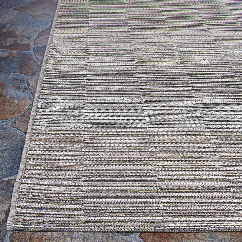 Tapis de couloir intérieur rayé gris anthracite Ellenton, Tapis de couloir 2 pi 3 po x 7 pi 10 po