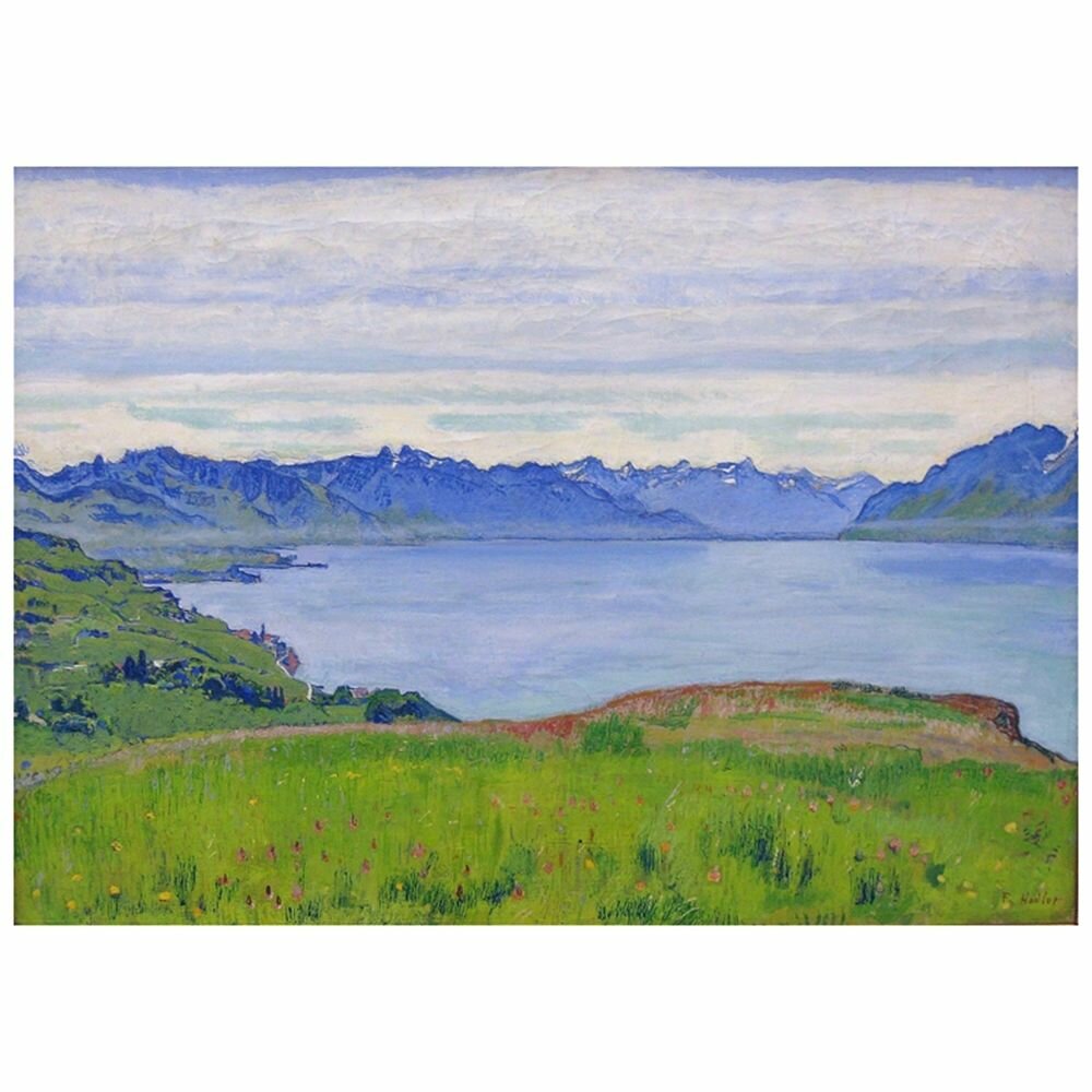 Leinwandbild Landscape on Lake Geneva von Ferdinand Hodler