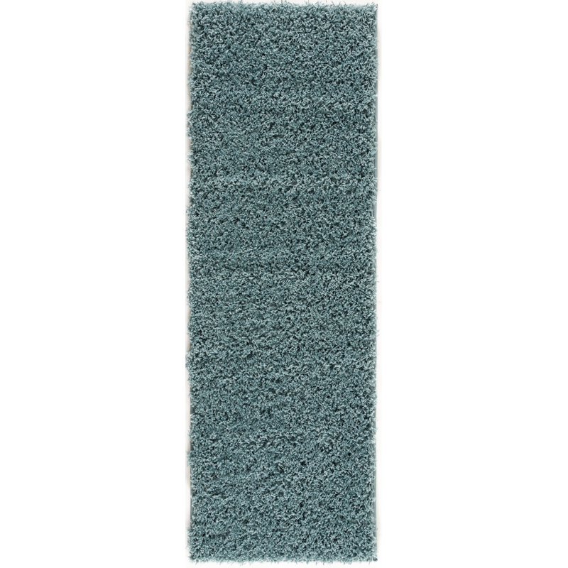Tapis bleu ardoise Renesha, Tapis de couloir 2 pi x 6 pi