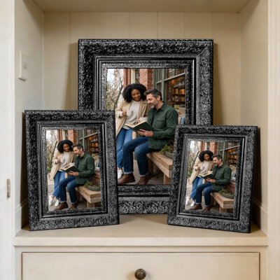 Cadre photo 3 tablettes 8 "x 10" noir pour cadeaux de fête des Pères