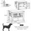Table de bout pour cage de chien avec portes triples, cage à chien en bois pour l'intérieur, cage à chiot avec tubes en acier, pour petits chiens, blanc