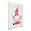 «Holiday Snow Banner Red Garden Gnome» par Heatherlee Chan - peinture à cadre flottant sur toile