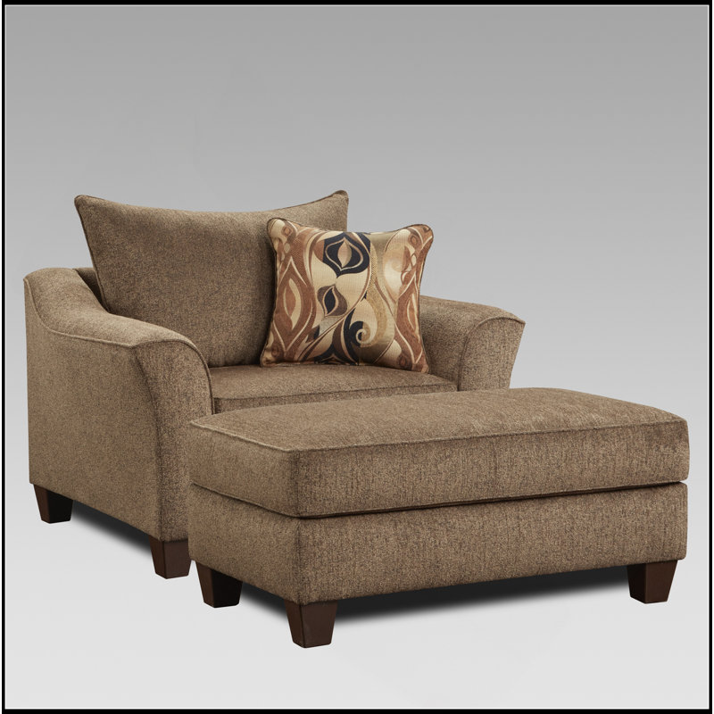 Ensemble de canapé de salon en tissu 4 pièces Camero, Brun