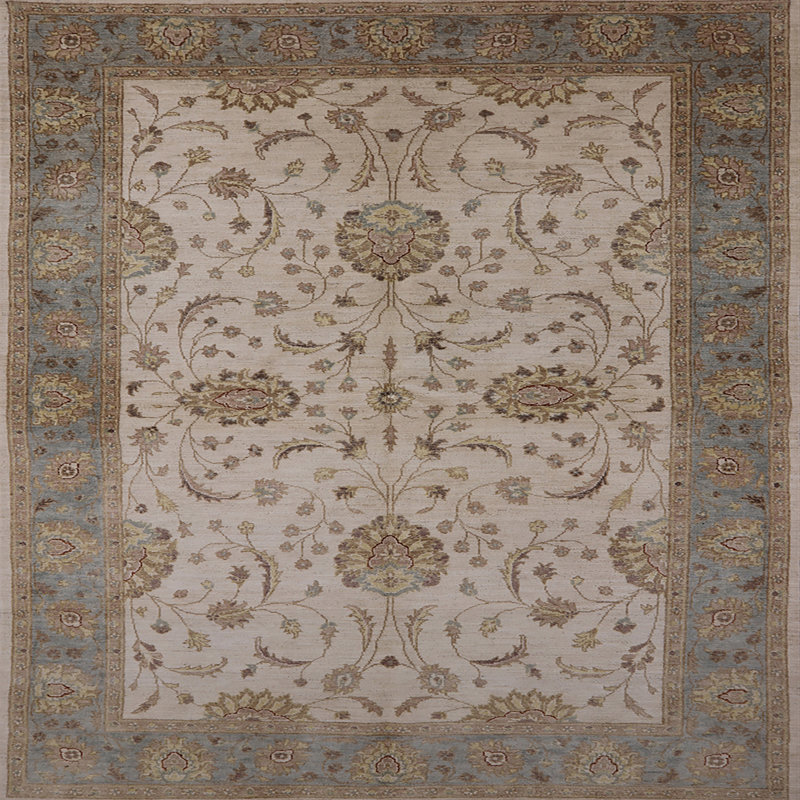 Tapis oriental brun Centeno, Carré 6 pi