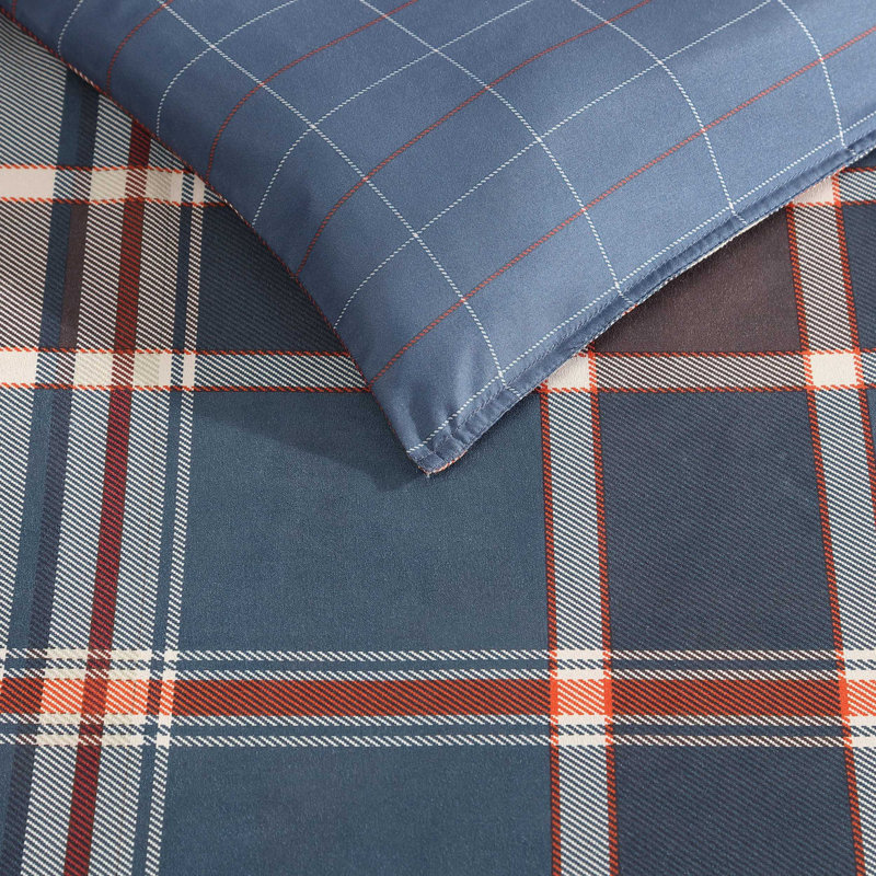 Shasta Lake Navy Reversible Comforter Set, Twin Comforter + 1 Sham
